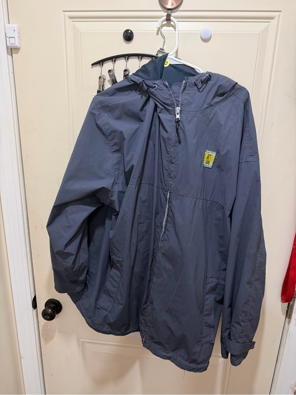 Port Authority Men's Navy Hooded Rain Jacket
